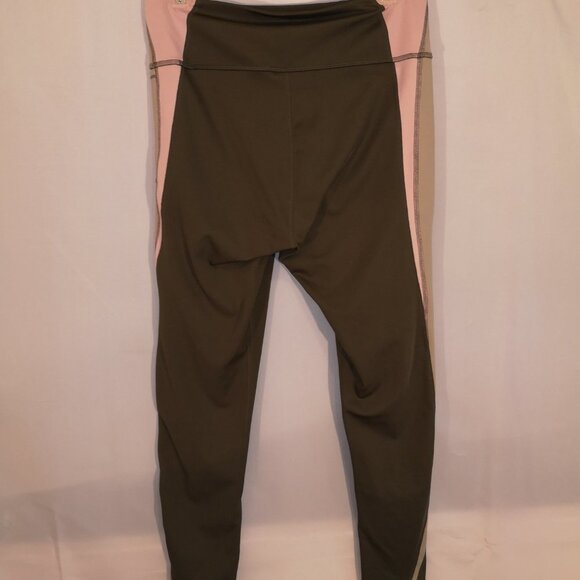 Puma Ladies Dark Green, Pink, & Sage Green Full Length Leggings - Picture 2 of 7